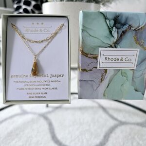 Rhode Genuine Imperial Jasper Necklace New In Box